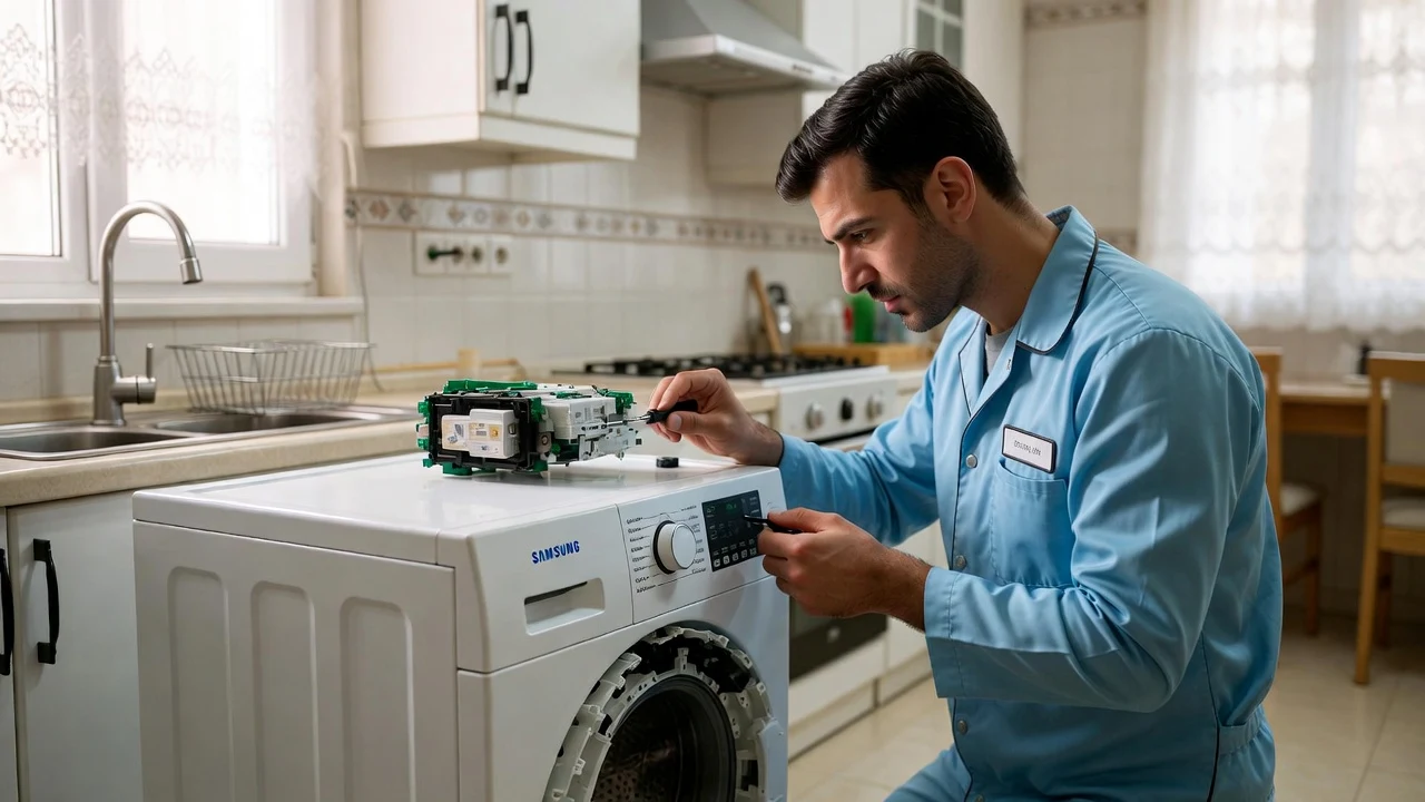 اجرت و هزینه تعمیر برد لباسشویی سامسونگ