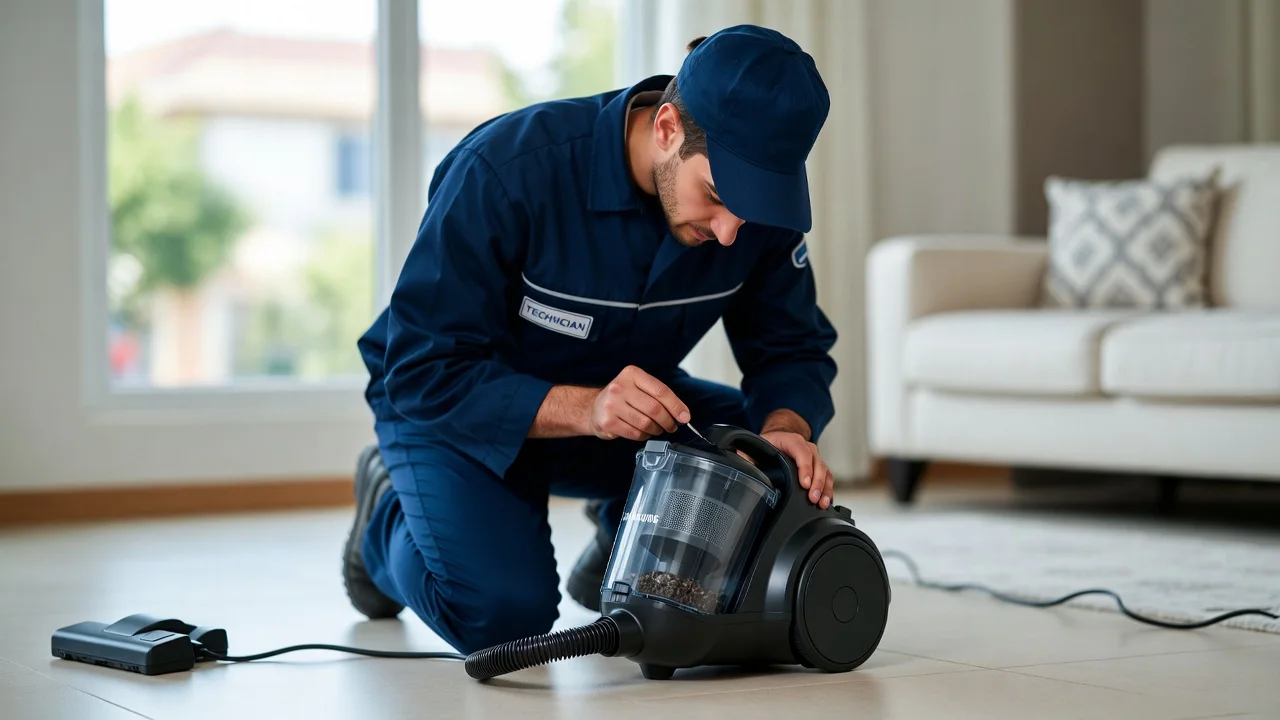 بررسی دلایل روشن نشدن جاروبرقی سامسونگ