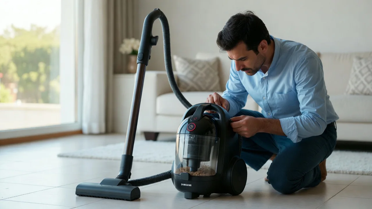 دلیل روشن نشدن جاروبرقی سامسونگ