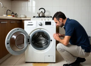 بررسی علت تخلیه شدن آب ماشین لباسشویی سامسونگ
